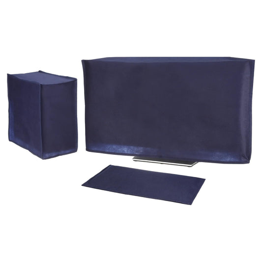 3 Pieces Computer Dust Cover Monitor + Keyboard+ Computer Host Pc Dust Proof Computer Covers Case Computer Dust Cover for Desktop Pc CPU Tower Protector (22'' Monitor Set Blue) Kemu |Fashion Home Kitchen Beauty