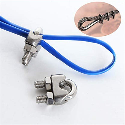 40 PCS 1/4" Stainless Steel Wire Rope Cable Clip Clamp M6 Wire Rope Clamp Wire Rope Cable Clip Clamp U Bolt Saddle Fastener Kemu |Fashion Home Kitchen Beauty
