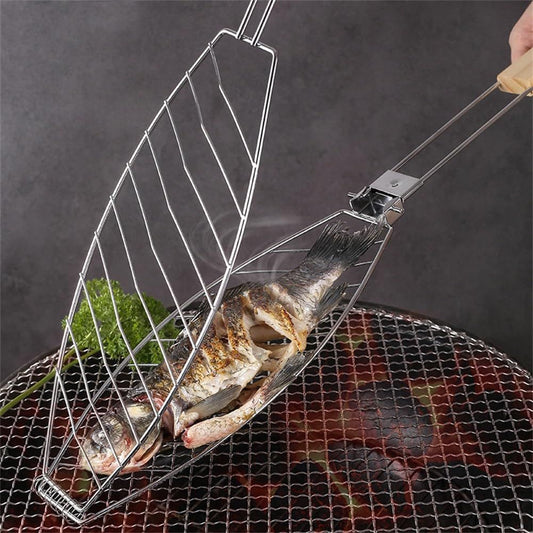 Removable BBQ Fish Clip BBQ Grille Net Home Multi functional Burger Clip BBQ Fish Clip Anti scald BBQ Clip Tool Thickened Kemu |Fashion Home Kitchen Beauty