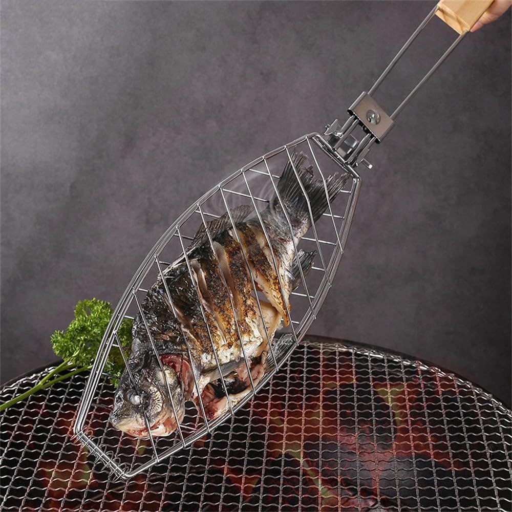 Removable BBQ Fish Clip BBQ Grille Net Home Multi functional Burger Clip BBQ Fish Clip Anti scald BBQ Clip Tool Thickened