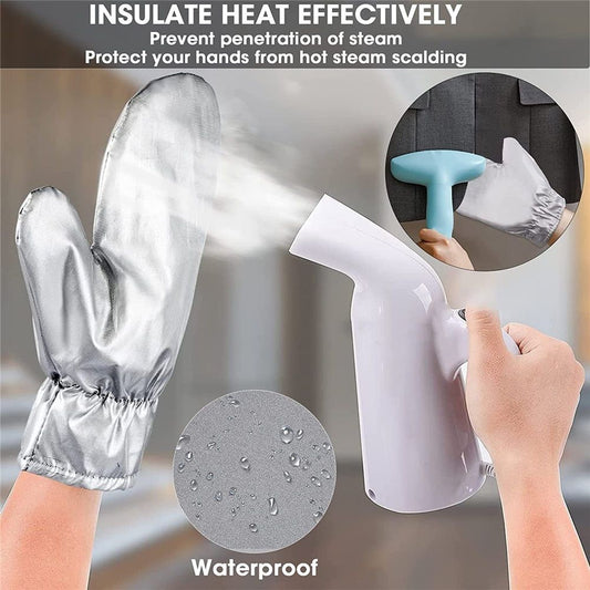 3 PCS Garment Steamer Ironing Gloves, Waterproof Care Anti Steam Mitt with Finger Loop, Heat Resistant Protective Gloves Iron Board for Clothes Steamers (Pointy) Kemu |Fashion Home Kitchen Beauty