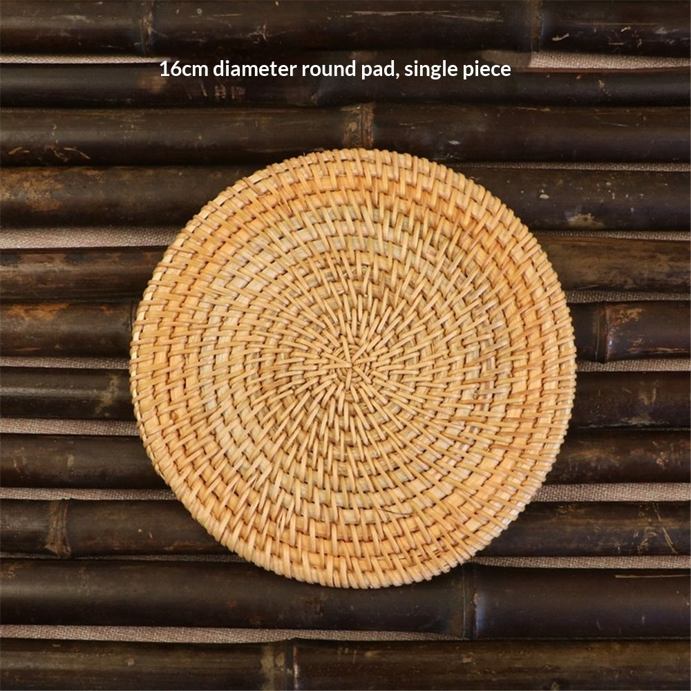 4pcs Trivets for Hot Dishes - Woven Rattan Trivets Hot Pads for Dinning Table,Kitchen Heat Resistant Straw Dish Coasters Placemats Pot Holder (16cm) Kemu |Fashion Home Kitchen Beauty