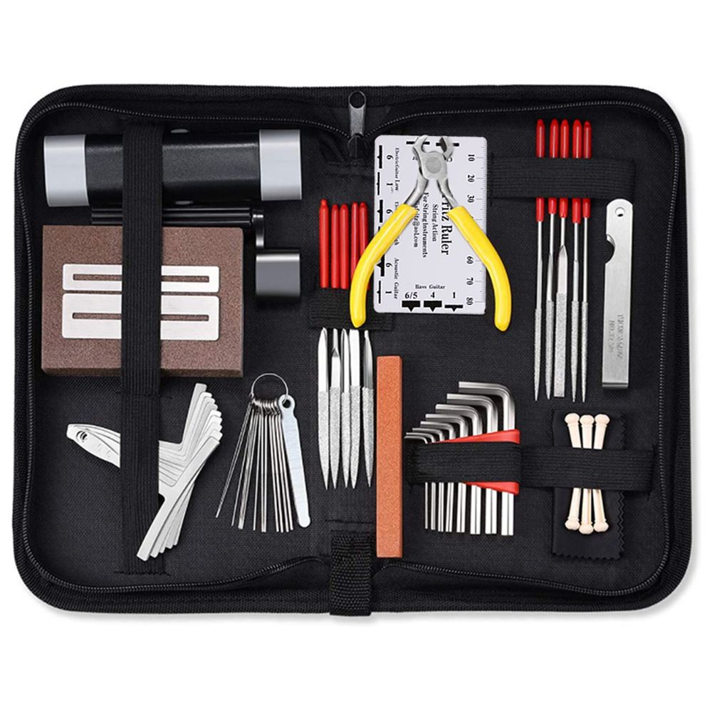 45Pcs Guitar Repairing Maintenance Tool Kit with Carry Bag Large Care Set of Tools For Acoustic Guitar Electric guitar Ukulele Bass Banjo,Perfect Gift for Music or String Instrument Enthusiast Kemu |Fashion Home Kitchen Beauty