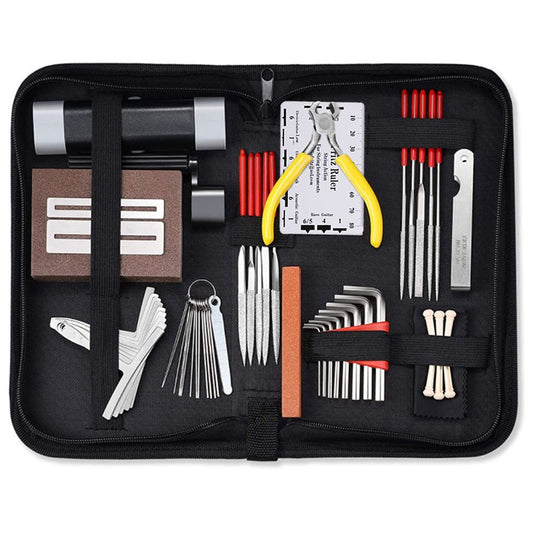 45Pcs Guitar Repairing Maintenance Tool Kit with Carry Bag Large Care Set of Tools For Acoustic Guitar Electric guitar Ukulele Bass Banjo,Perfect Gift for Music or String Instrument Enthusiast Kemu |Fashion Home Kitchen Beauty