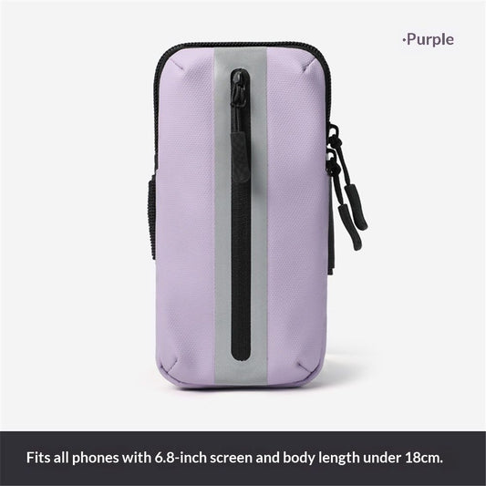 Running Phone Holder Armband,  Arm Bands for Exercise, Running Arm Bands for Cell Phone, Phone Purse Cell Phone Holder for Walking (Purple)
