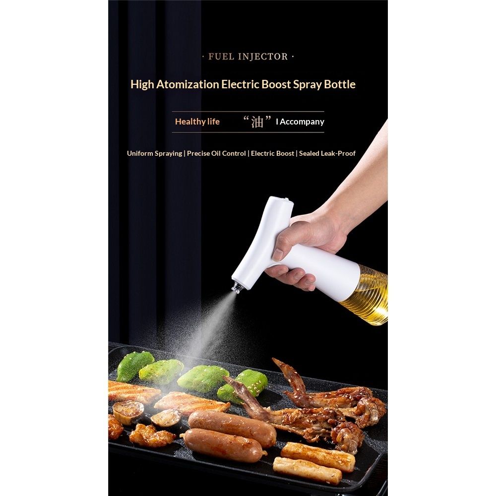 Electric Oil Sprayer for Cooking, 240ml Electric Oil Dispenser Automatic Cooking Oil Spray Bottle,  Oil Vinegar Soy Sauce Dispenser for Cooking Baking Roasting Frying Kemu |Fashion Home Kitchen Beauty
