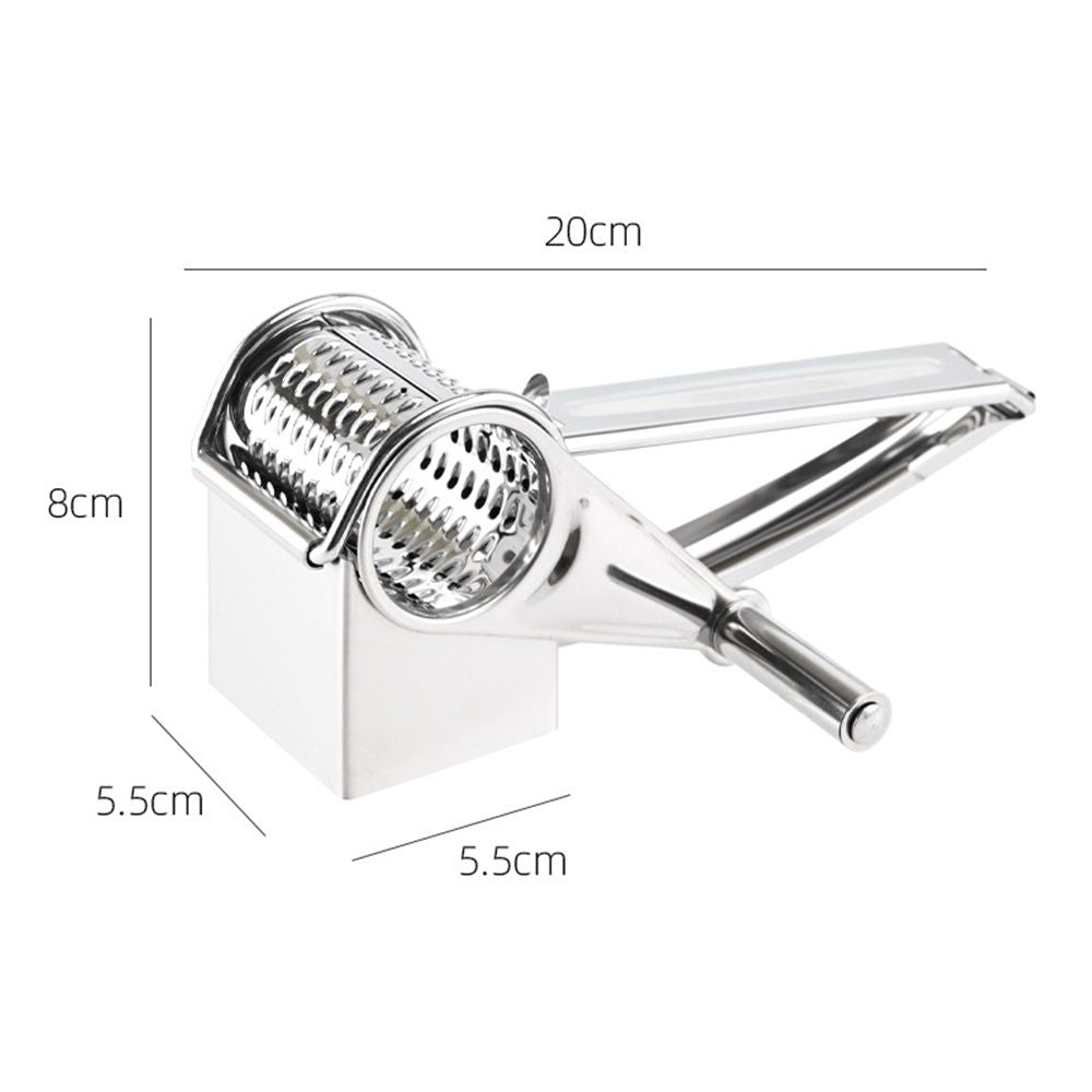 Stainless steel cheese slicer, hand cranked rotating cheese slicer, cheese slicer tool, creative cheese slicer（Conventional 9-10 holes） Kemu |Fashion Home Kitchen Beauty