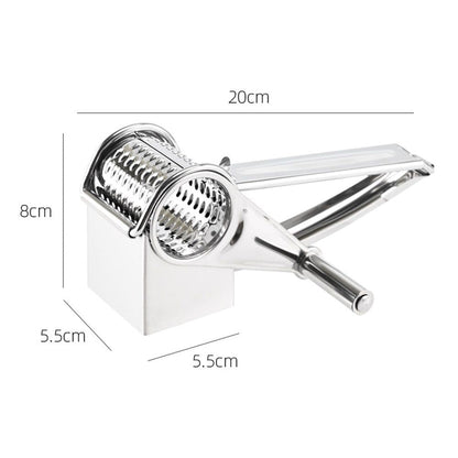 Stainless steel cheese slicer, hand cranked rotating cheese slicer, cheese slicer tool, creative cheese slicer（Conventional 9-10 holes） Kemu |Fashion Home Kitchen Beauty