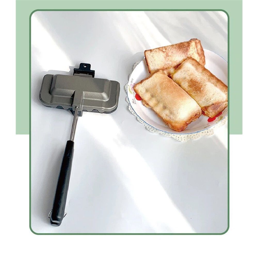 Hot Sandwich Maker, Hot Dog Toaster, Double-Sided Sandwich Baking Pan, Double Sided Frying Pan, Grilled Cheese Maker Nonstick Sandwich Maker Flip Grill Pan （two-color） Kemu |Fashion Home Kitchen Beauty