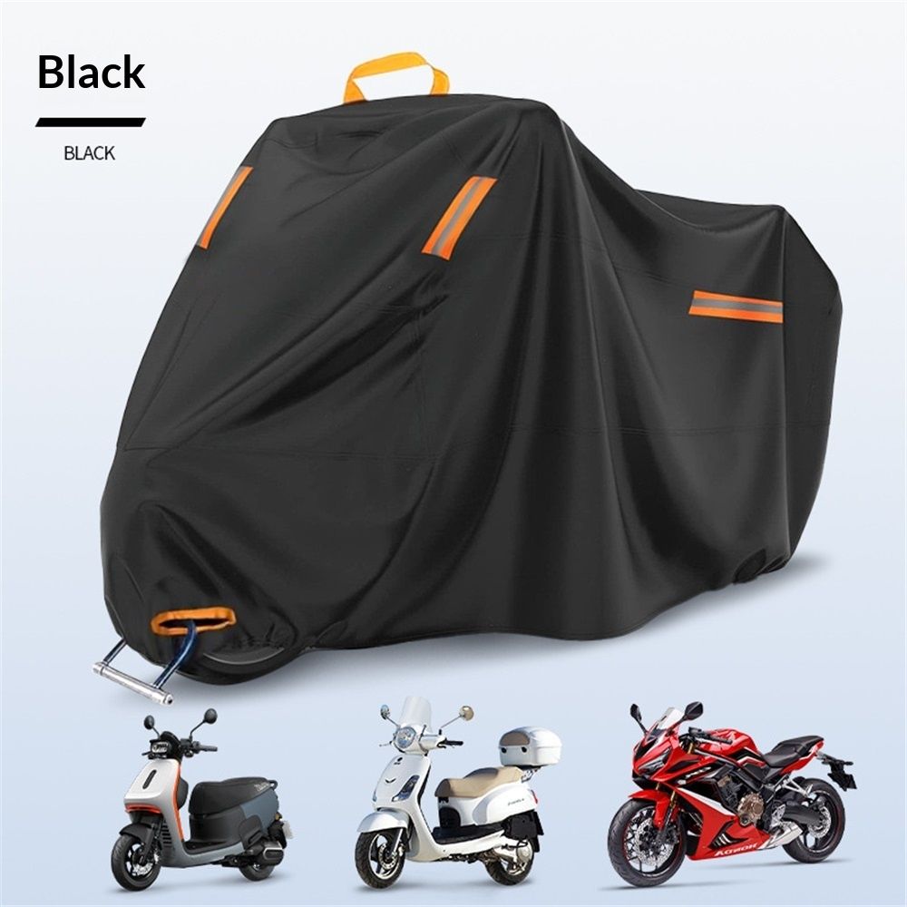210D Heavy Duty Small Motorcycle Cover,  All Season Durable Waterproof Outdoor Protection Scooter Cover with Lock-Holes Storage Bag Fits up to  Bike （210D-M【200*95*110】）