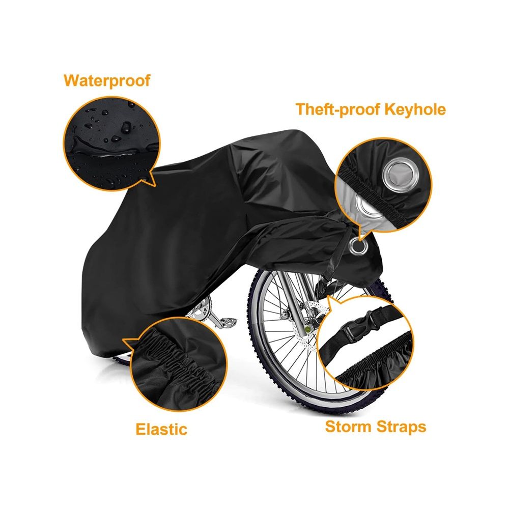 Bike Cover, Waterproof Outdoor Bicycle Cover with Lock Hole for Mountain Road Bikes, for Outdoor Waterproof Windproof Dustproof Bicycle & Bike（190*65*98cm）