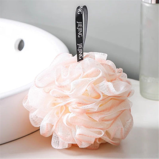 Loofah-Bath-Sponge Lace-Mesh-Set // 2-Scrubs-in-1 by Shower Bouquet(4 Pack Spa Colors) Body Luffa Loofa Loufa Puff - Exfoliate, Cleanse Skin with Luxurious Bathing Accessories Kemu |Fashion Home Kitchen Beauty