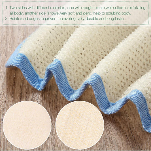 12 Packs Exfoliating Wash Cloths for Body and Face Facial Bath Scrub Soft Weave Loofah Towel Exfoliate Bath Towel Remove Dead Skin Wash Cloth for Women Man (Colorful Edge) Kemu |Fashion Home Kitchen Beauty