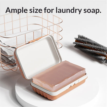 Soap Holder Dish 3 Pack for Shower, Travel Soap Case with Lid for Gym, Camping Essentials, Hiking, Travel Size Toiletries, Portable, Leakproof, Brown