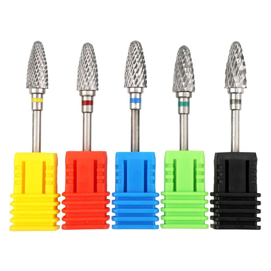 Nail Drill Bits Set for Acrylic Nails,Professional Tungsten Nail File Bits Nail Art Tools,Manicure Pedicure Shapen Remove Tools, Home Salon Use(5Pieces Kemu |Fashion Home Kitchen Beauty