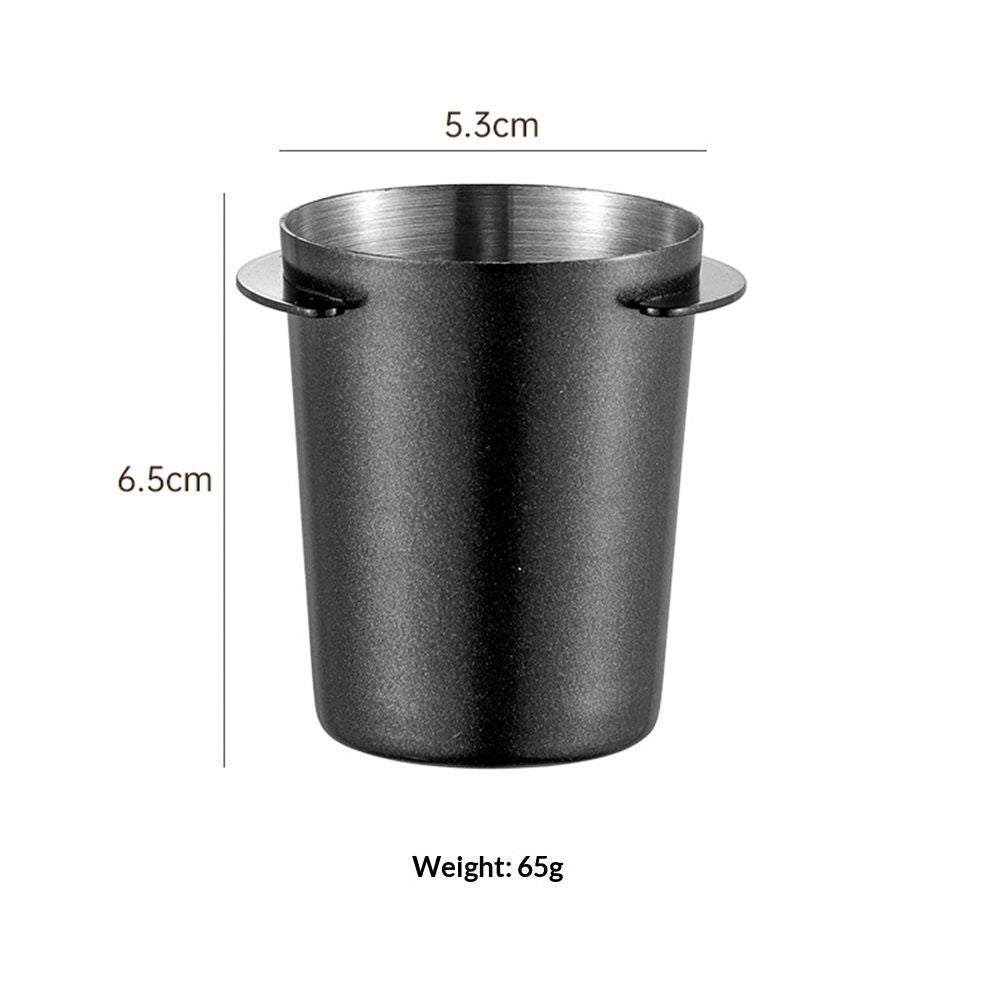 53mm Coffee Dosing Cup Stainless Steel Bar Dosing Powder Feeder Part DIY Coffee Machine Dosing Tool Accessory(53mm black) Kemu |Fashion Home Kitchen Beauty