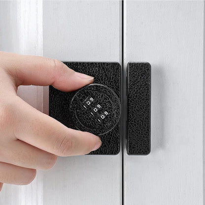 Closet Locks for Double Doors -3-Digit Keyless Cabinet Locks with Combination for Bifold Sliding Closet Door Lock with Code for Cupboard Pantry Barn Shed Door Black 1 Pack Kemu |Fashion Home Kitchen Beauty