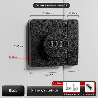 Closet Locks for Double Doors -3-Digit Keyless Cabinet Locks with Combination for Bifold Sliding Closet Door Lock with Code for Cupboard Pantry Barn Shed Door Black 1 Pack Kemu |Fashion Home Kitchen Beauty