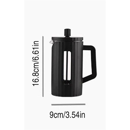 600Ml French Coffee Maker High Borosilicate Glass House Coffee Brewer Milk Foam Frother Tea Maker Black