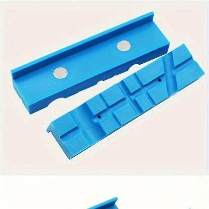 5.5"  Jaws, Magnetic Universal  Soft Jaws Pads, with Multiple Angle Grooves Design, Multipurpose - Use on any Metal Vise, Used for woodworking, golf, jewelry making, piping (1 pair) Kemu |Fashion Home Kitchen Beauty