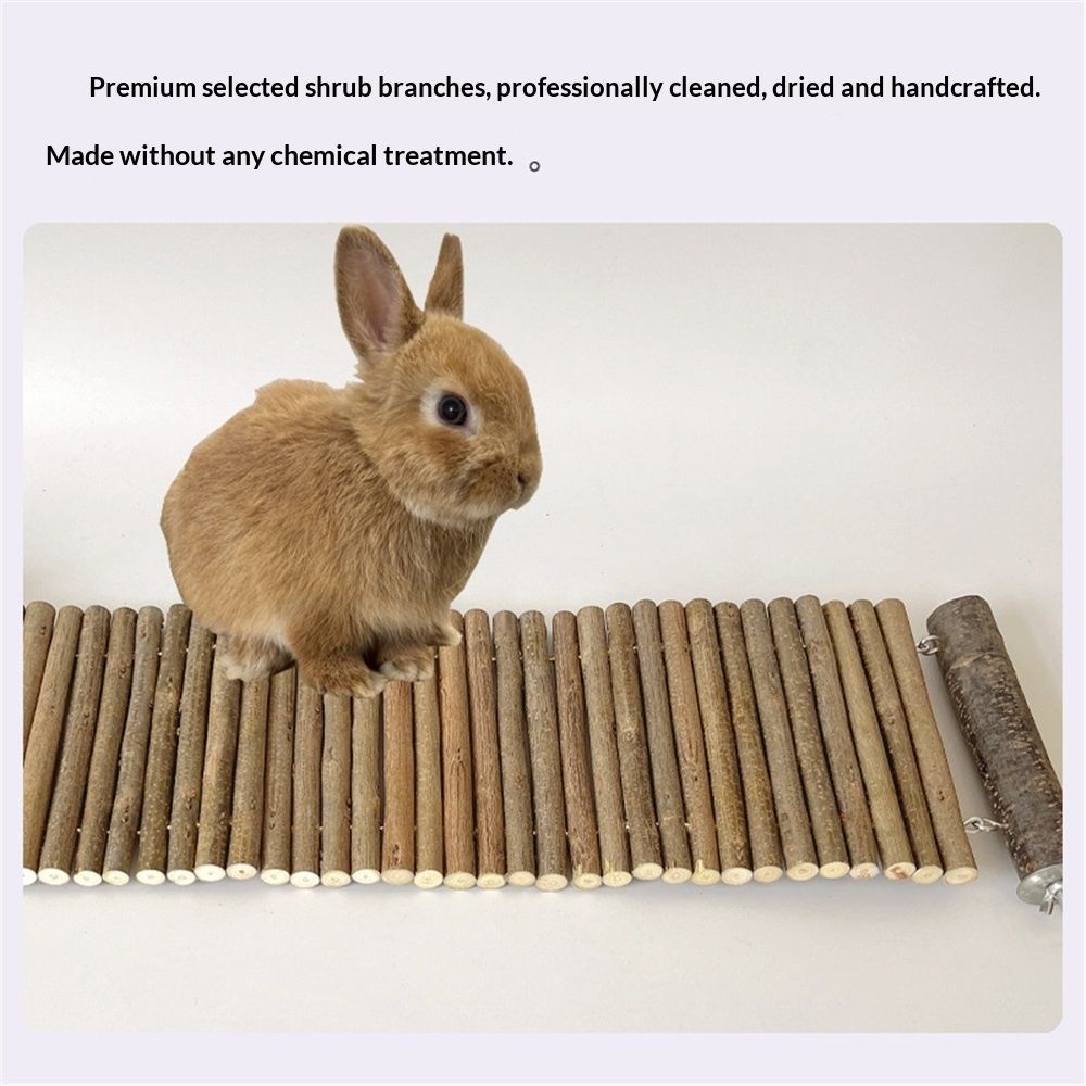 Chinchilla Wooden Ladder Bridge Platform Toy, Suspension Bridge, Small Animal Climbing Toys for Hamsters Sugar Glider Squirrel Gerbils Rat and Other Small Animals Kemu |Fashion Home Kitchen Beauty