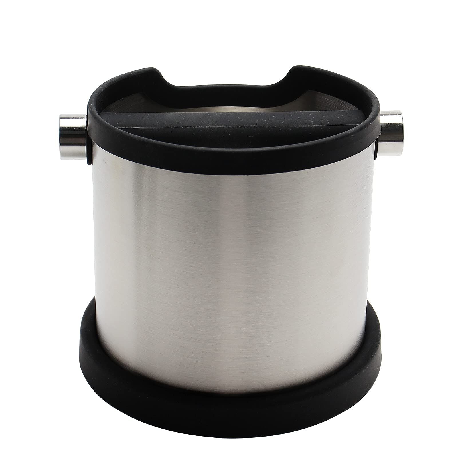 Espresso Knock Box,   Capacity 60.8oz/1800ML  Stainless Steel Coffee Grounds Container Waste Bin Coffee Tools for Barista and Non-slip Base (Silver) Kemu |Fashion Home Kitchen Beauty