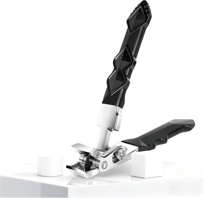 Black Long Handle Non-Slip Toenail Clippers for Seniors Thick Toenails, Heavy Duty Large Ergonomic Unique Professional Angled Head Curve Sharp Toe Finger Nail Clipper , 2 PCS
