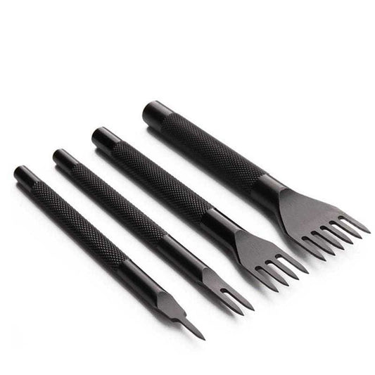3mm Leather Craft Tools Set 1/2/4/6Prong DIY Diamond Stitching Leather Punch, Tapered Punch with Inner Teeth Polishing for Smooth Labor-Saving Operation Kemu |Fashion Home Kitchen Beauty