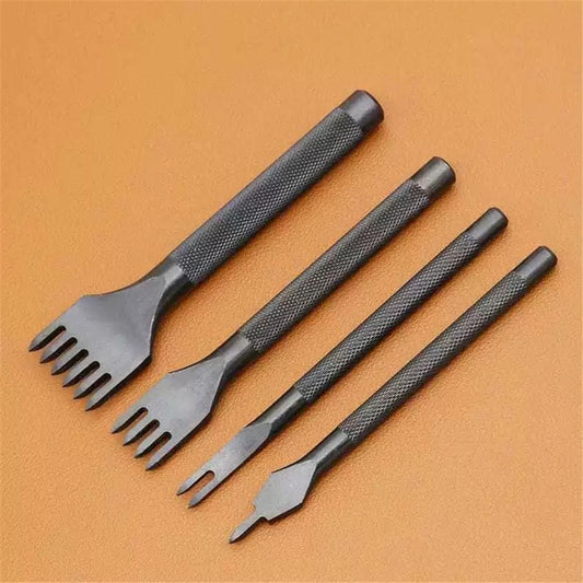 3mm Leather Craft Tools Set 1/2/4/6Prong DIY Diamond Stitching Leather Punch, Tapered Punch with Inner Teeth Polishing for Smooth Labor-Saving Operation Kemu |Fashion Home Kitchen Beauty