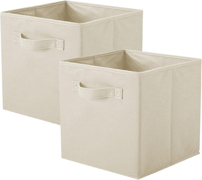 Storage Bins, Foldable Fabric Storage Cubes And Cloth Storage Organizer Drawer For Closet And Toys Storage, 2 Pack (Beige) Kemu |Fashion Home Kitchen Beauty