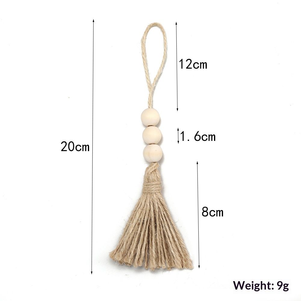 Wood Bead Garland,Farmhouse Tassels Beads, Rustic Country Decor Prayer Beads for Home Door Knob Christmas Decoration (8pack) Kemu |Fashion Home Kitchen Beauty