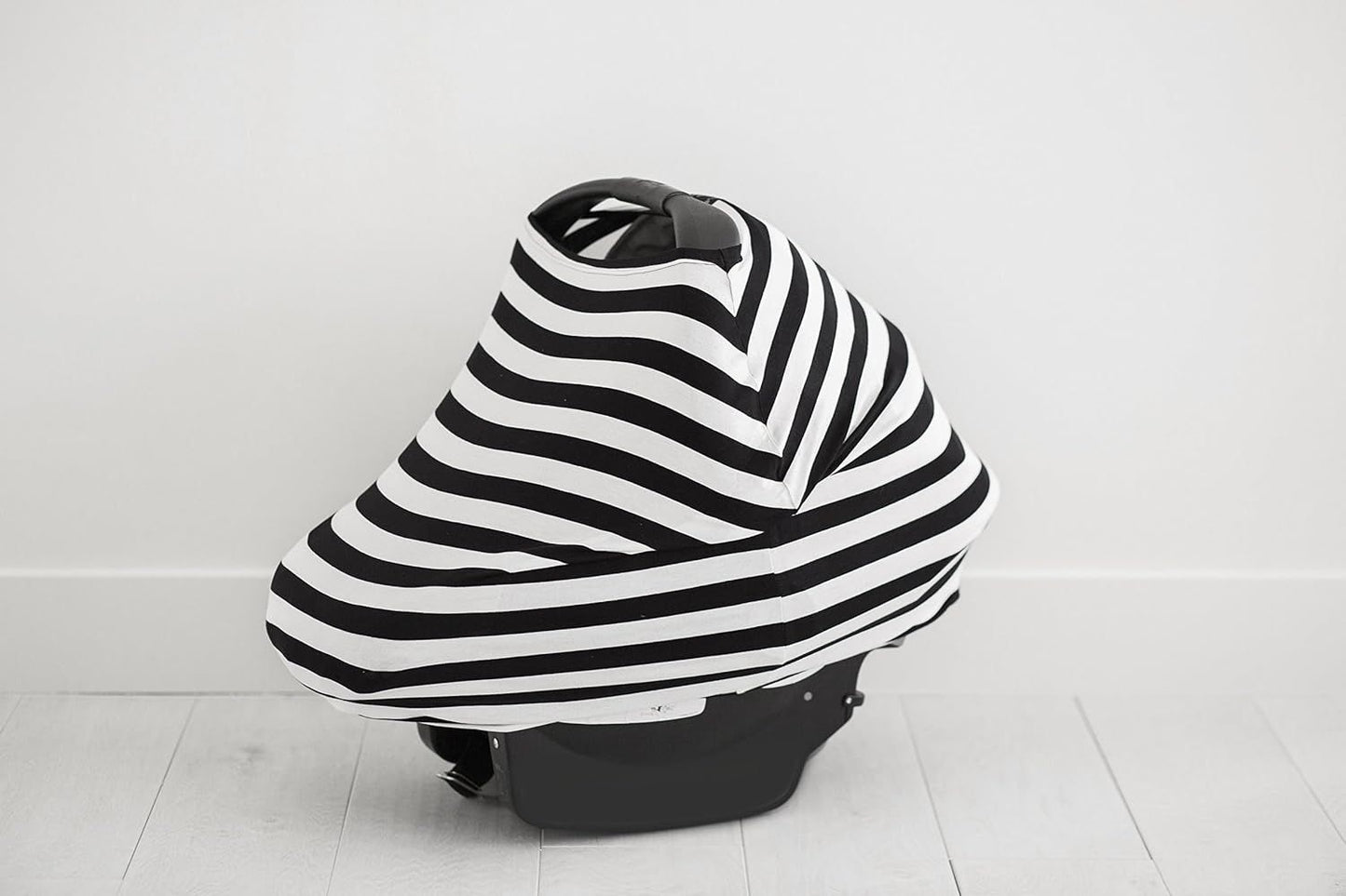 Car Seat Covers, Nursing Cover, and Stroller Cover for Sun - Stretchy Fabric, All-Season Use, Stylish Designs, Easy Access for Moms - Classic（black and white stripes） Kemu |Fashion Home Kitchen Beauty