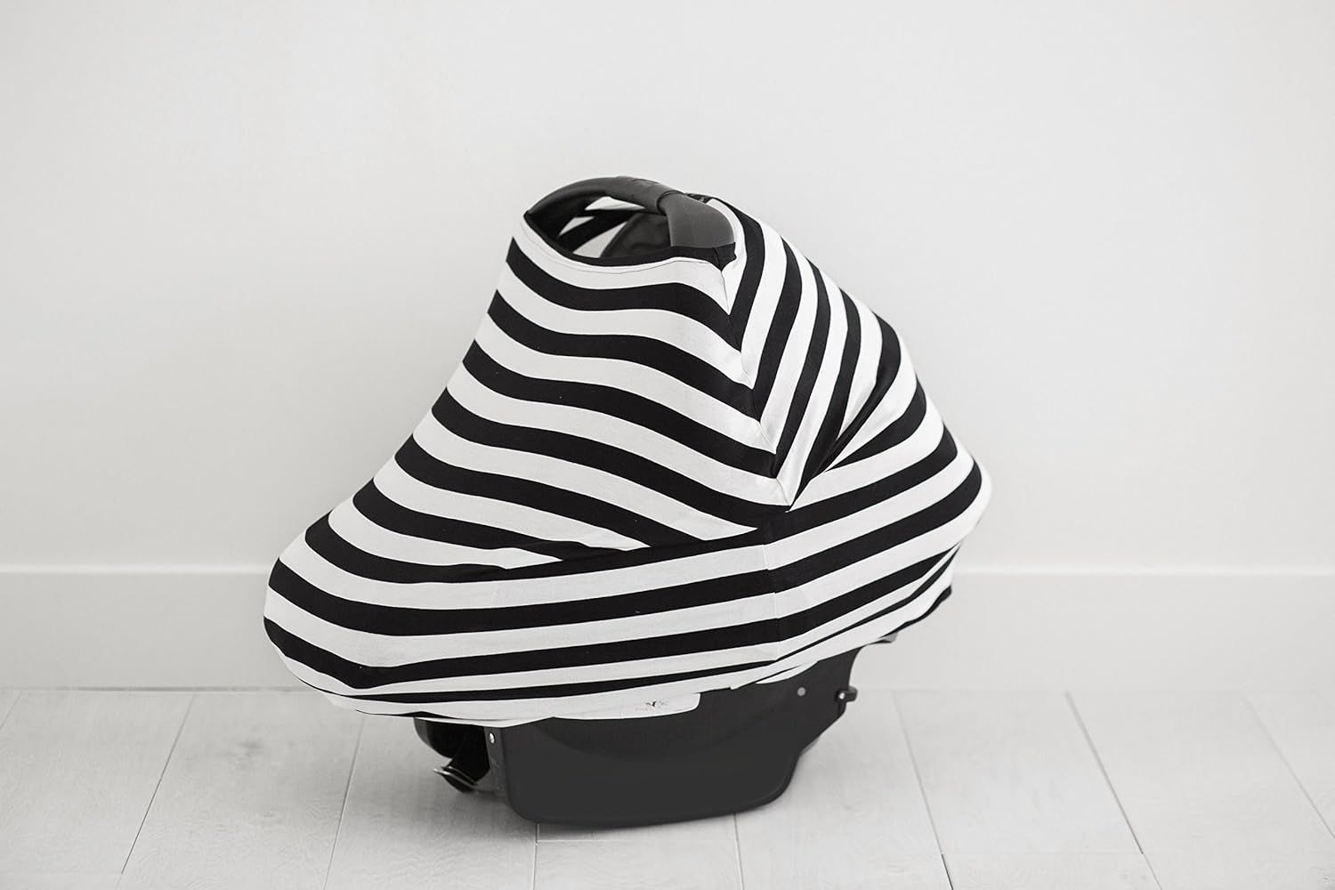 Car Seat Covers, Nursing Cover, and Stroller Cover for Sun - Stretchy Fabric, All-Season Use, Stylish Designs, Easy Access for Moms - Classic（black and white stripes） Kemu |Fashion Home Kitchen Beauty