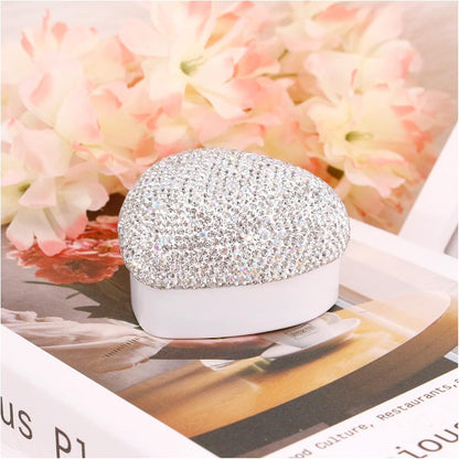 Heart Shaped Ring Box with LED Light Velvet Earrings Coin Jewelry Box Display Case Gift Box for Proposal Engagement Wedding Anniversary Valentines（white） Kemu |Fashion Home Kitchen Beauty