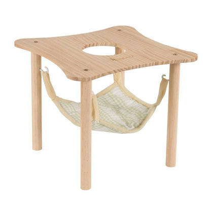 Guinea pig hammock with wooden support, small animal hammock, large platform for guinea pigs, rabbits, ferrets, hamsters to hide and sleep (light green) Kemu |Fashion Home Kitchen Beauty