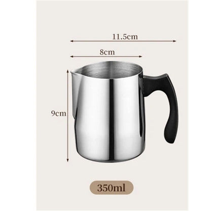 Milk Frothing Pitcher  Stainless Steel Espresso Steaming Pitcher 350ml, Espresso Machine Accessories, Milk Frother, Milk Coffee Cappuccino Latte Art（unmarked） Kemu |Fashion Home Kitchen Beauty