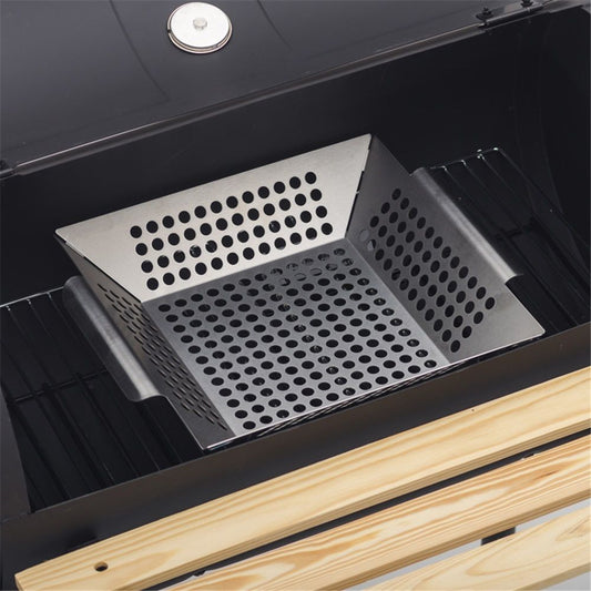 Stainless Steel Grill Basket Large - Grilling Basket for Traeger, Green Egg, Grills - Basket for Veggies, Kabobs, Fish, Chestnuts - （Round hole） Kemu |Fashion Home Kitchen Beauty