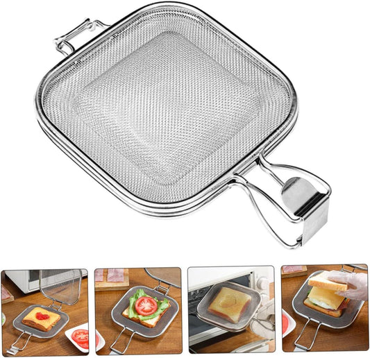 Stainless Steel Sandwich Roasting Net Clip for Oven and Grill  Bread Baking Tool for Toast Sandwiches and Barbecue Cooking Kemu |Fashion Home Kitchen Beauty