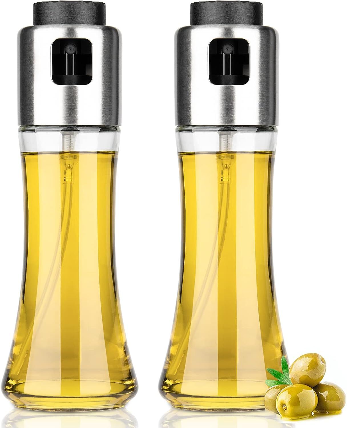 2 pack Oil Dispenser Bottle 180ml/6Oz Olive Oil Dispenser Sprayer for Cooking Air fryer BBQ Grilling Salad Baking Kitchen Gadgets Accessories Kemu |Fashion Home Kitchen Beauty