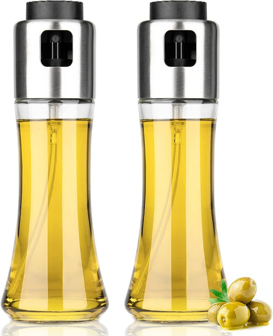2 pack Oil Dispenser Bottle 180ml/6Oz Olive Oil Dispenser Sprayer for Cooking Air fryer BBQ Grilling Salad Baking Kitchen Gadgets Accessories Kemu |Fashion Home Kitchen Beauty