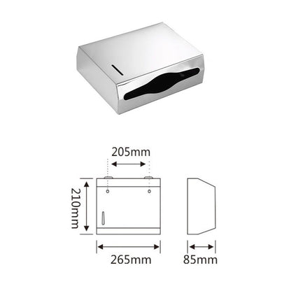 Paper Towel Dispenser Wall Mount - Large Capacity Stainless Steel Tissue Holder, Suitable for Bathrooms and Public Places, 304 sandblasted