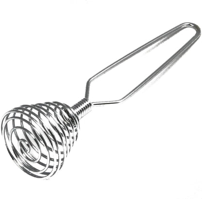 2pcs Mini French Spring Whisk, Silver Stainless Steel Spring Coil Whisk, Hand Eggbeater Egg Mixer Whisk Blender Stirring Beater