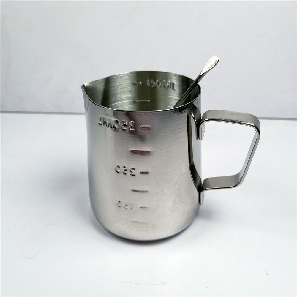 304 Stainless Steel Milk Frothing Pitcher 350ml+Pull flower needle, Espresso Steaming Pitcher with Decorating Pen for Espresso Machines, Cappuccino Kemu |Fashion Home Kitchen Beauty