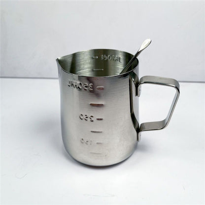 304 Stainless Steel Milk Frothing Pitcher 350ml+Pull flower needle, Espresso Steaming Pitcher with Decorating Pen for Espresso Machines, Cappuccino Kemu |Fashion Home Kitchen Beauty