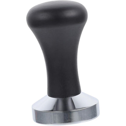 Solid wood powder press 304 stainless steel coffee powder hammer solid wood handle 53mm coffee machine solid powder hammer（Black beech wood - electroplated iron base） Kemu |Fashion Home Kitchen Beauty