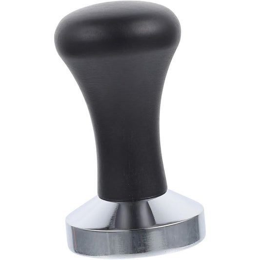 Solid wood powder press 304 stainless steel coffee powder hammer solid wood handle 53mm coffee machine solid powder hammer（Black beech wood - electroplated iron base） Kemu |Fashion Home Kitchen Beauty