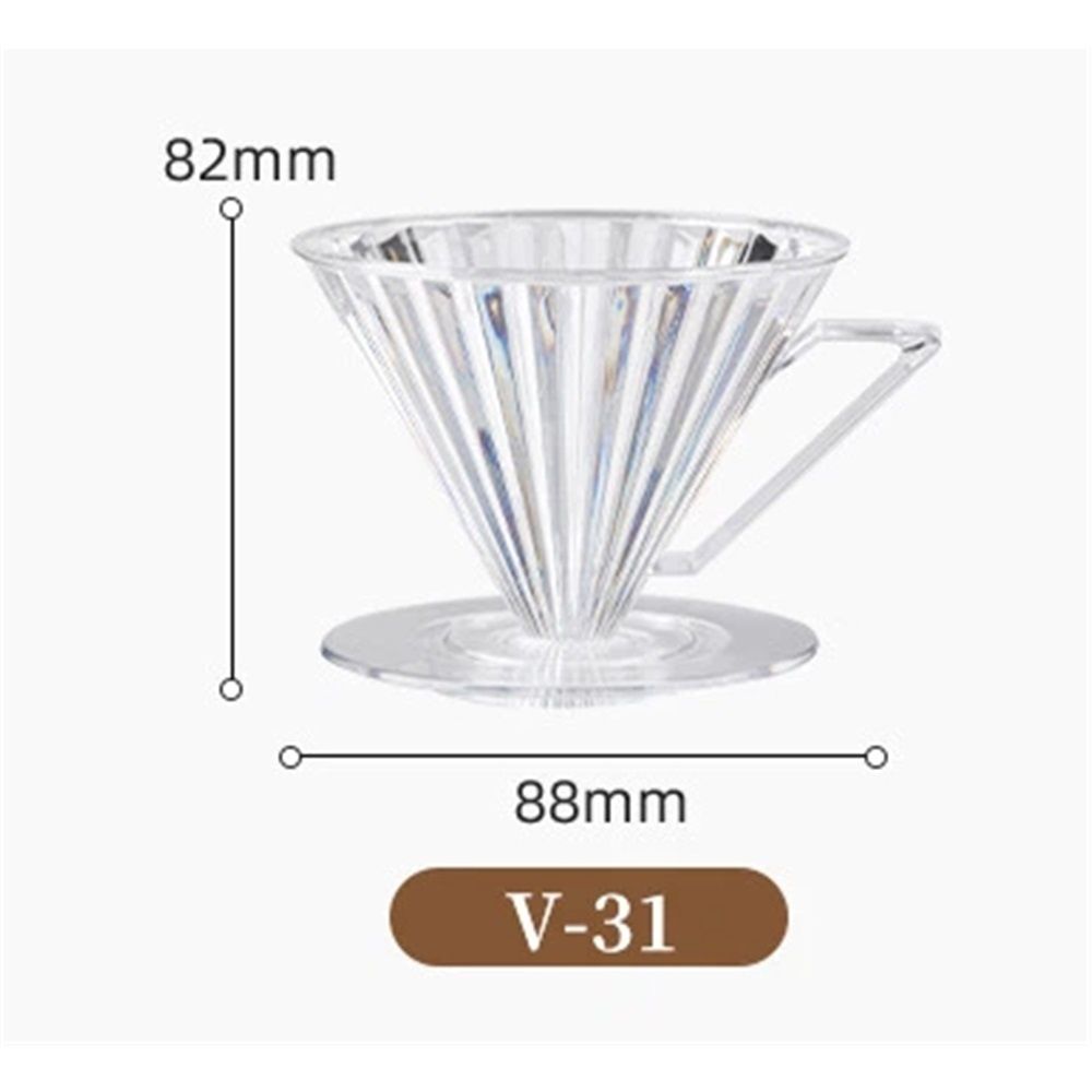 Coffee Dripper, Resuable Pour Over Coffee Maker With Handle, Slow Brewing Coffee Pour Over for Cafe, Travel, Home&Offices, Single Cup Coffee Pour Over 1-2 people [V-31] Kemu |Fashion Home Kitchen Beauty
