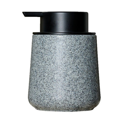 Liquid Soap Dispenser with Easy-to-Press Pump, 250ML  Refillable Hand Soap Dispenser with Extended Spout for Bathroom Kitchen Dish Lotion, Modern Stone Texture (Marble pattern - dark gray)