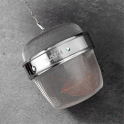 304 Stainless Steel Locking Spice Mesh Ball, Tea Strainer, Tea Infuser,small size Marinate ball filter seasoning box