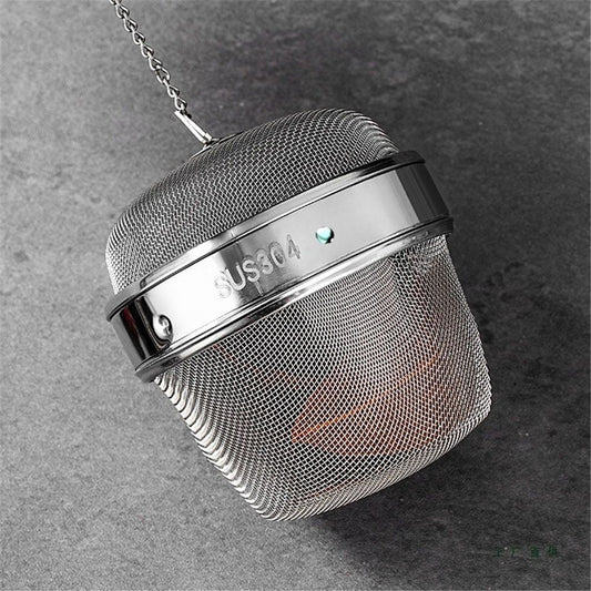 304 Stainless Steel Locking Spice Mesh Ball, Tea Strainer, Tea Infuser,small size Marinate ball filter seasoning box Kemu |Fashion Home Kitchen Beauty